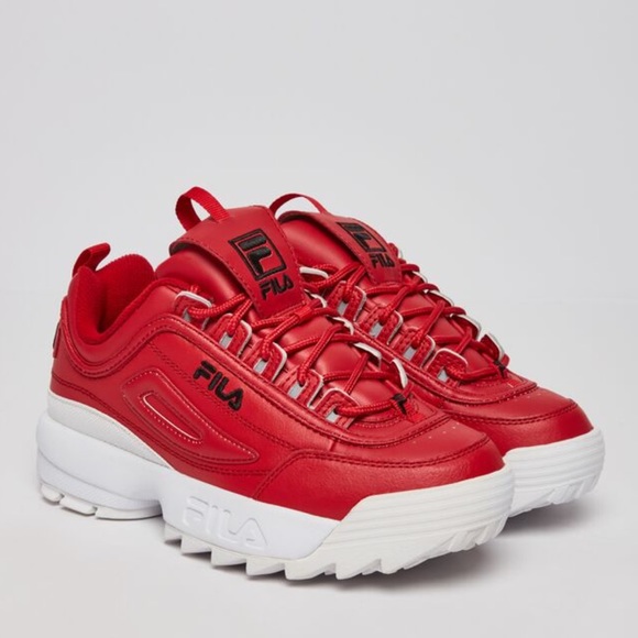 fila shoes disruptor red